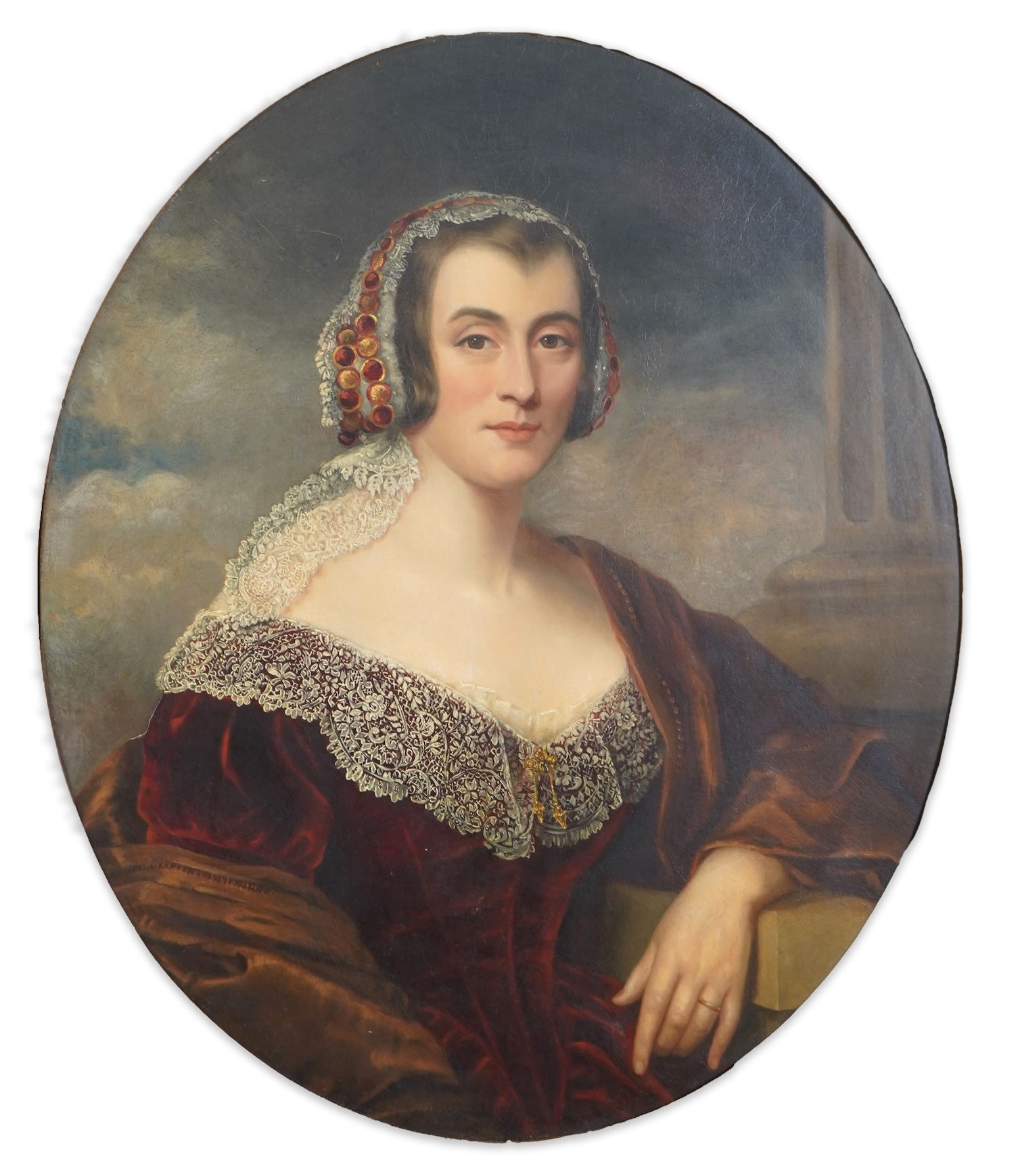 Circle of Franz Xaver Winterhalter, German 1805-1873, 'Mary Ann, Wife of Joseph Boord of Harefield'